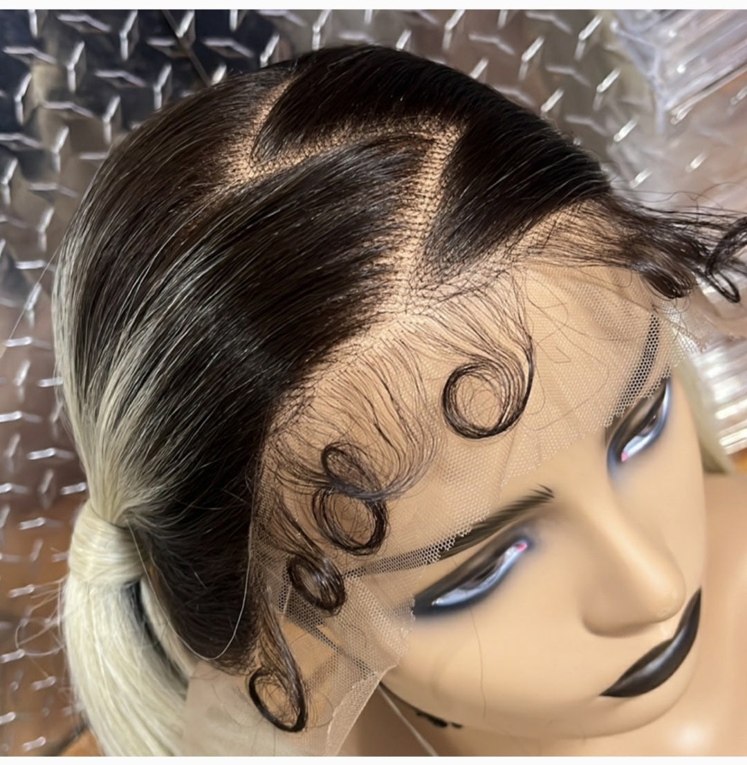 Zig Zag Two Pony Tail Lace Wig