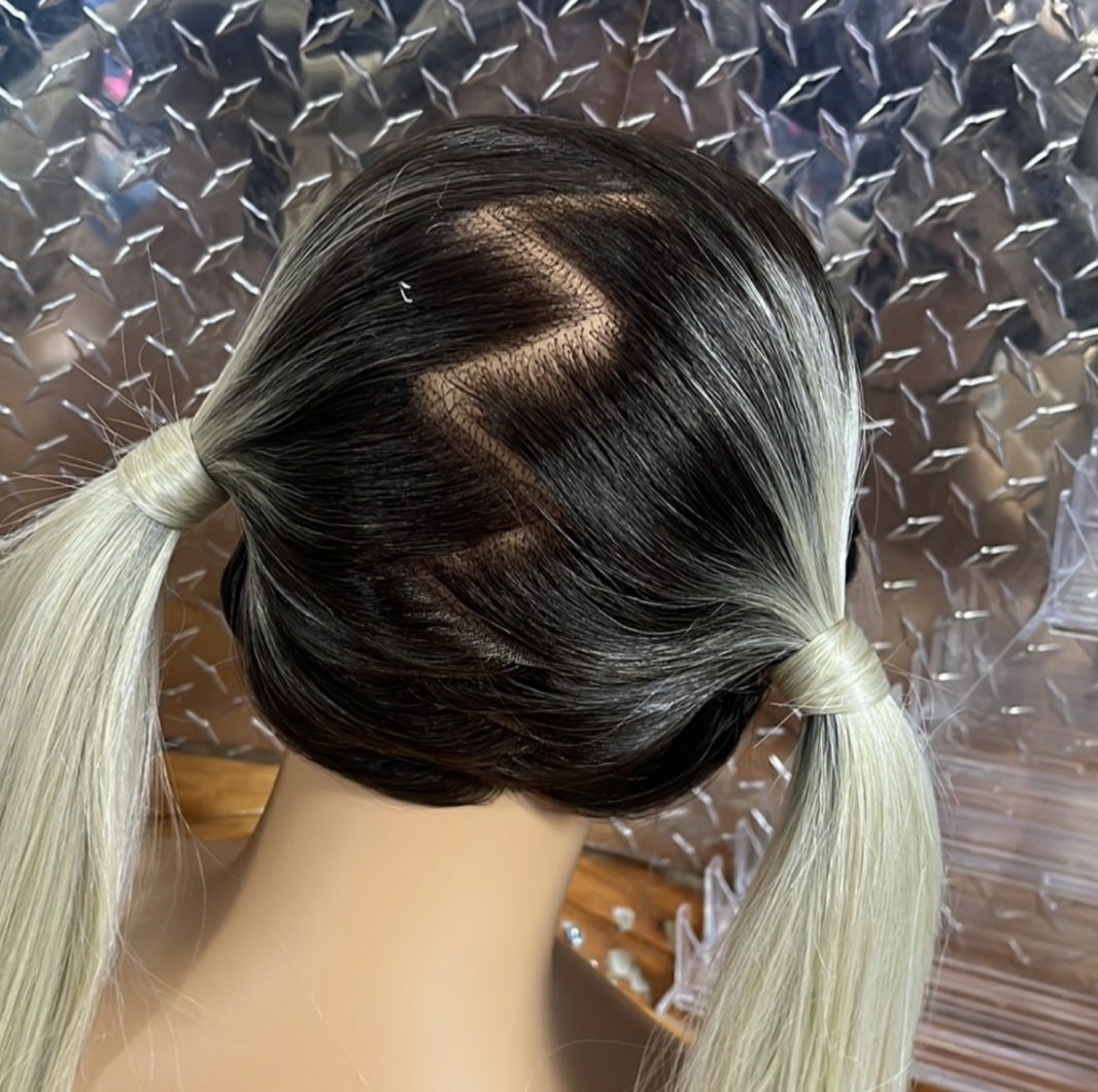 Zig Zag Two Pony Tail Lace Wig