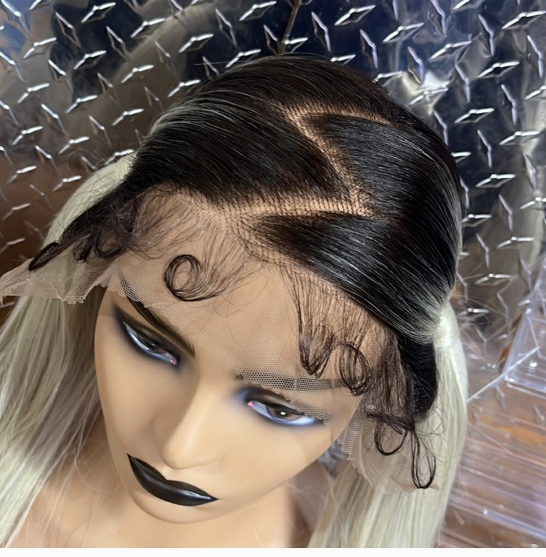 Zig Zag Two Pony Tail Lace Wig