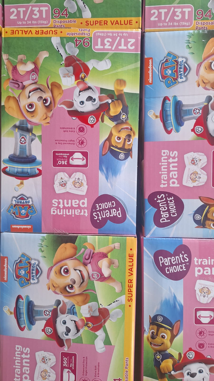 Paw Patrol PULL UPS 2T/3T GIRLS 94 pull ups $30 MSRP